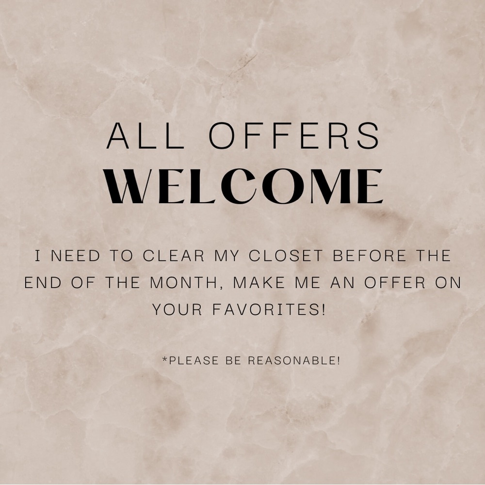 ALL OFFERS WELCOME!